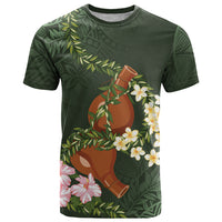 Aloha Hawaii Ipu Gourd Mix Maile Lei T Shirt Sage Green LT7 Sage Green - Polynesian Pride