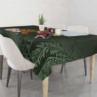 Aloha Hawaii Ipu Gourd Mix Maile Lei Tablecloth Sage Green LT7 - Polynesian Pride
