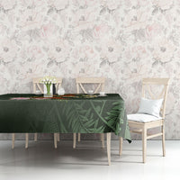 Aloha Hawaii Ipu Gourd Mix Maile Lei Tablecloth Sage Green LT7 - Polynesian Pride