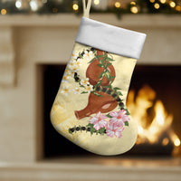 Aloha Hawaii Ipu Gourd Mix Kukui Nut Lei Christmas Stocking Lemon Yellow LT7 Set of 2 Lemon Yellow - Polynesian Pride