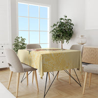 Aloha Hawaii Ipu Gourd Mix Kukui Nut Lei Tablecloth Lemon Yellow LT7 - Polynesian Pride