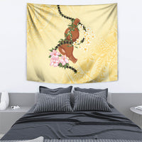 Aloha Hawaii Ipu Gourd Mix Kukui Nut Lei Tapestry Lemon Yellow LT7 - Polynesian Pride