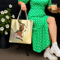 Aloha Hawaii Ipu Gourd Mix Kukui Nut Lei Tote Bag Lemon Yellow LT7 - Polynesian Pride