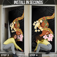 Aloha Hawaii Ipu Gourd Mix ʻĀkulikuli Lei Door Cover Obsidian Black LT7 - Polynesian Pride