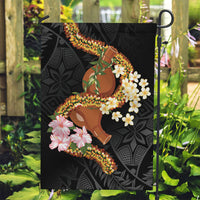 Aloha Hawaii Ipu Gourd Mix ʻĀkulikuli Lei Garden Flag Obsidian Black LT7 Garden Flag Obsidian Black - Polynesian Pride