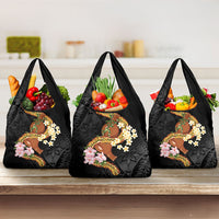 Aloha Hawaii Ipu Gourd Mix ʻĀkulikuli Lei Grocery Bag Obsidian Black LT7 3-pack One Size Obsidian Black - Polynesian Pride