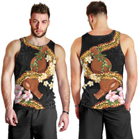 Aloha Hawaii Ipu Gourd Mix ʻĀkulikuli Lei Men Tank Top Obsidian Black LT7 - Polynesian Pride