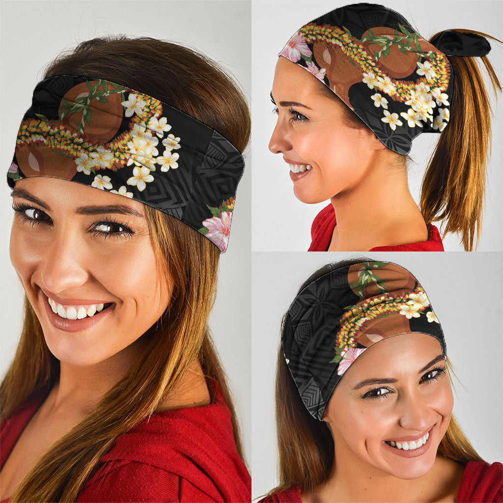 Aloha Hawaii Ipu Gourd Mix ʻĀkulikuli Lei Neck Gaiter Obsidian Black LT7 - Polynesian Pride