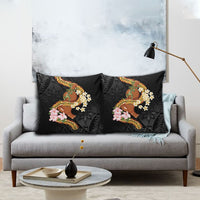 Aloha Hawaii Ipu Gourd Mix ʻĀkulikuli Lei Pillow Cover Obsidian Black LT7 - Polynesian Pride