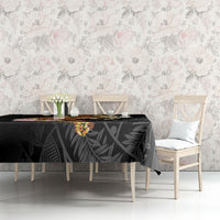 Aloha Hawaii Ipu Gourd Mix ʻĀkulikuli Lei Tablecloth Obsidian Black LT7 - Polynesian Pride