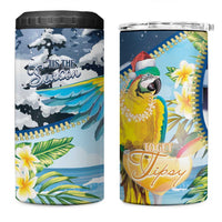 Funny Tropical Christmas 4 in 1 Can Cooler Tumbler Tis The Season To Get Tipsy LT7 One Size: 16 oz Colorful - Polynesian Pride