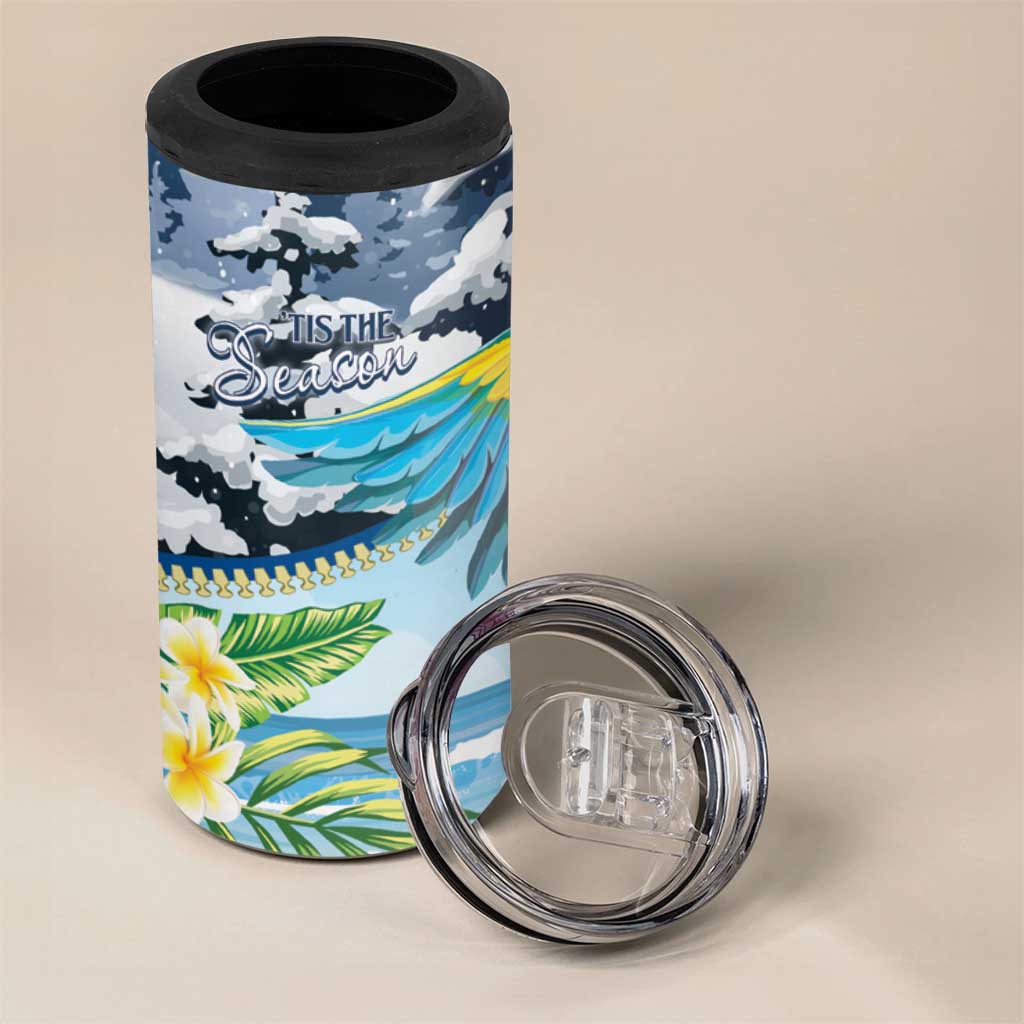 Funny Tropical Christmas 4 in 1 Can Cooler Tumbler Tis The Season To Get Tipsy LT7 - Polynesian Pride