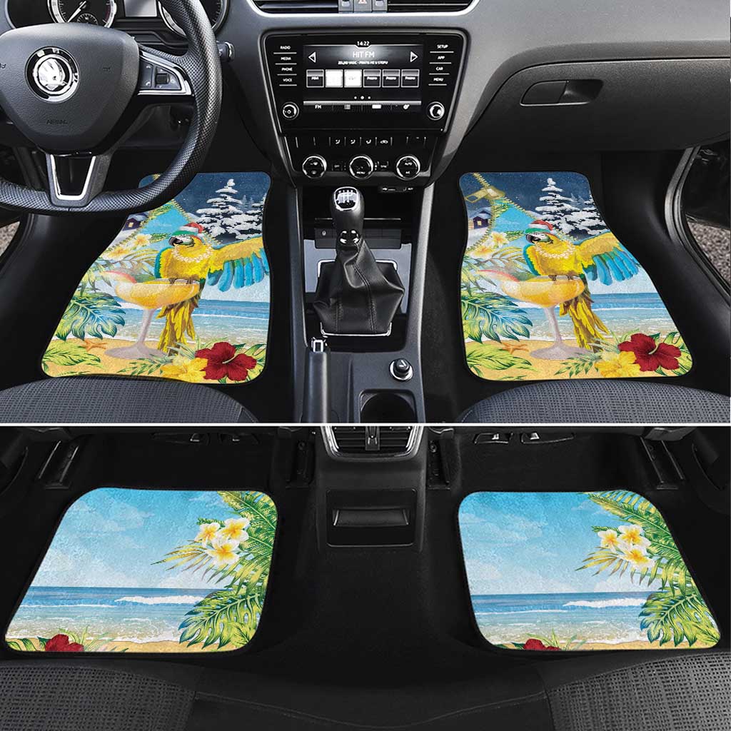 Funny Tropical Christmas Car Mats Tis The Season To Get Tipsy LT7 Set 4pcs Colorful - Polynesian Pride