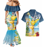 Funny Tropical Christmas Couples Matching Mermaid Dress and Hawaiian Shirt Tis The Season To Get Tipsy LT7 - Polynesian Pride