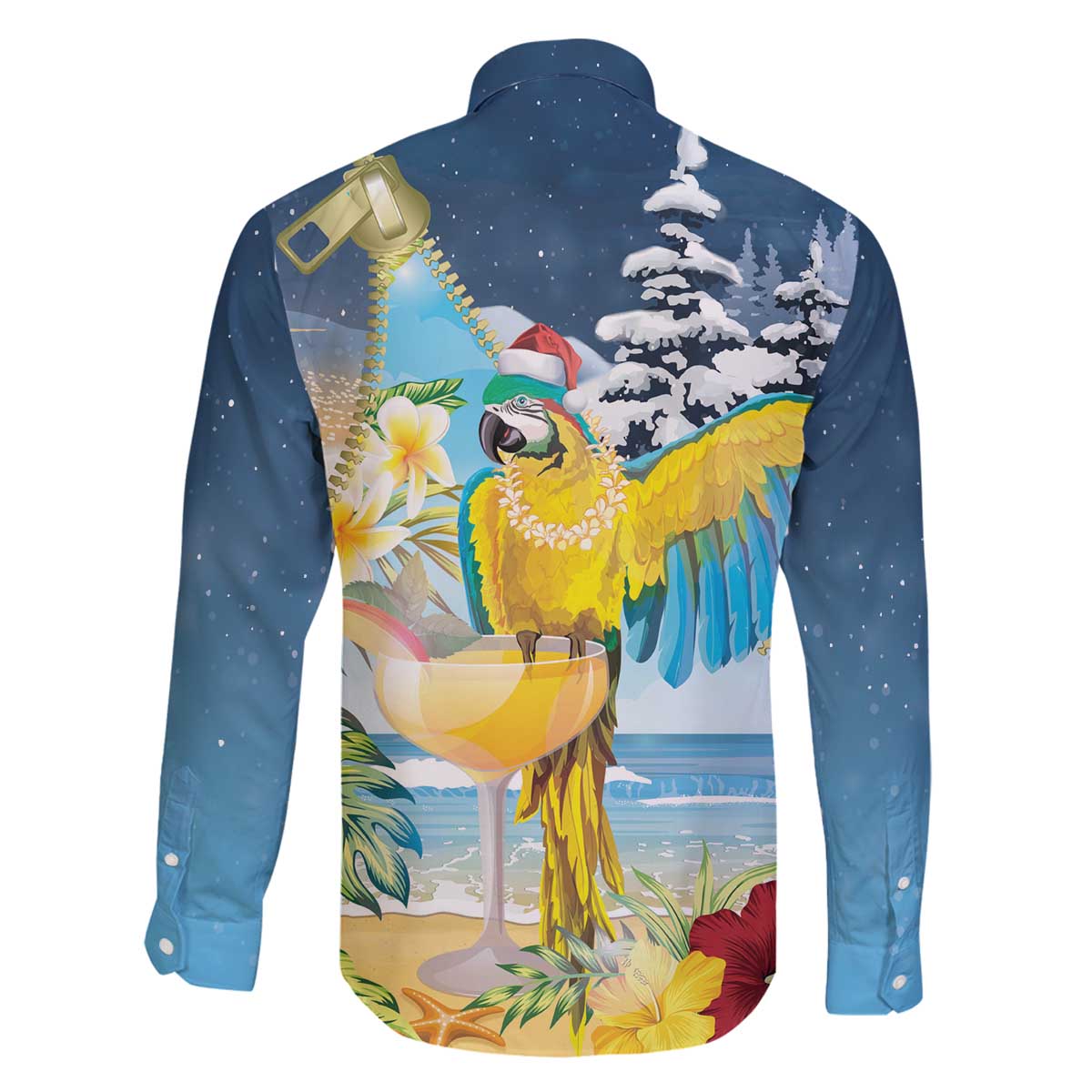Funny Tropical Christmas Family Matching Off The Shoulder Long Sleeve Dress and Hawaiian Shirt Tis The Season To Get Tipsy LT7 - Polynesian Pride