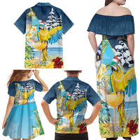 Funny Tropical Christmas Family Matching Off Shoulder Maxi Dress and Hawaiian Shirt Tis The Season To Get Tipsy LT7 - Polynesian Pride