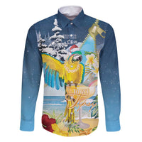 Funny Tropical Christmas Family Matching Off Shoulder Short Dress and Hawaiian Shirt Tis The Season To Get Tipsy LT7 Dad's Shirt - Long Sleeve Colorful - Polynesian Pride