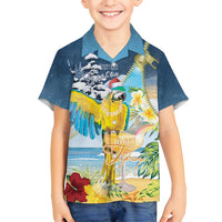 Funny Tropical Christmas Family Matching Puletasi and Hawaiian Shirt Tis The Season To Get Tipsy LT7 Son's Shirt Colorful - Polynesian Pride