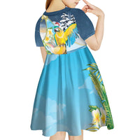 Funny Tropical Christmas Kid Short Sleeve Dress Tis The Season To Get Tipsy LT7 - Polynesian Pride