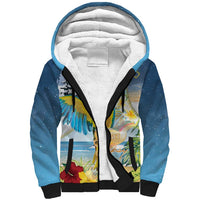 Funny Tropical Christmas Sherpa Hoodie Tis The Season To Get Tipsy LT7 Unisex Colorful - Polynesian Pride