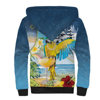 Funny Tropical Christmas Sherpa Hoodie Tis The Season To Get Tipsy LT7 - Polynesian Pride