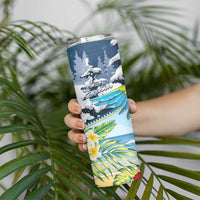 Funny Tropical Christmas Skinny Tumbler Tis The Season To Get Tipsy LT7 - Polynesian Pride