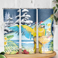 Funny Tropical Christmas Skinny Tumbler Tis The Season To Get Tipsy LT7 - Polynesian Pride
