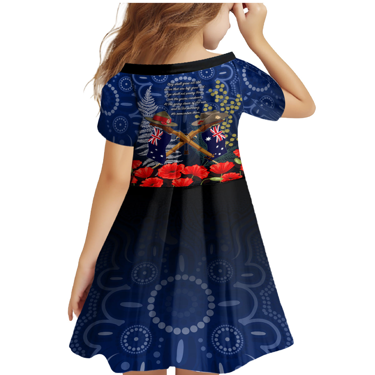 Anzac Family Matching Mermaid Dress and Hawaiian Shirt Australia Aboriginal Mix New Zealand Slouch Hats LT7 - Polynesian Pride