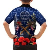 Anzac Family Matching Puletasi and Hawaiian Shirt Australia Aboriginal Mix New Zealand Slouch Hats LT7 - Polynesian Pride