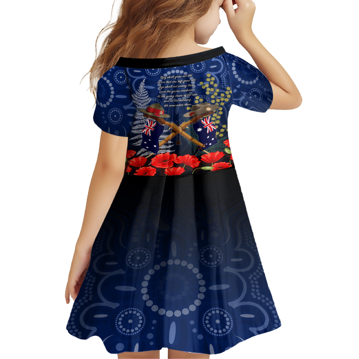 Anzac Family Matching Short Sleeve Bodycon Dress and Hawaiian Shirt Australia Aboriginal Mix New Zealand Slouch Hats LT7 - Polynesian Pride