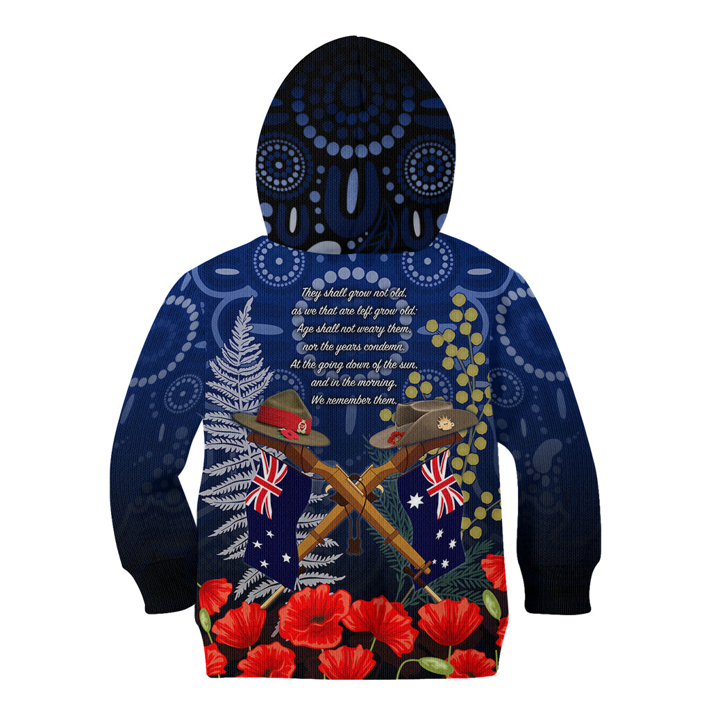 Anzac Kid Hoodie Australia Aboriginal Mix New Zealand Slouch Hats LT7 - Polynesian Pride