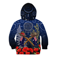 Anzac Kid Hoodie Australia Aboriginal Mix New Zealand Slouch Hats LT7 - Polynesian Pride