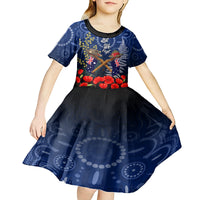 Anzac Kid Short Sleeve Dress Australia Aboriginal Mix New Zealand Slouch Hats LT7 - Polynesian Pride