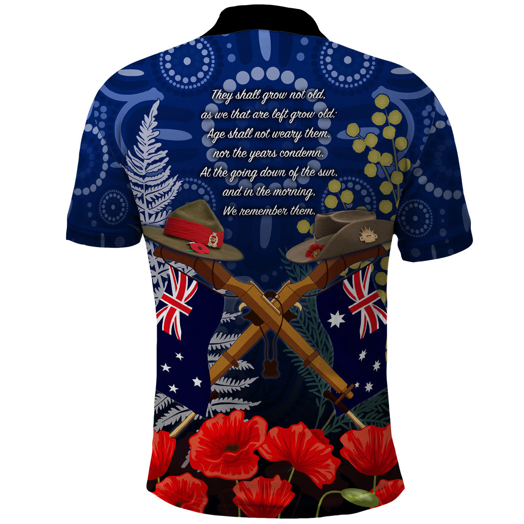 Anzac Polo Shirt Australia Aboriginal Mix New Zealand Slouch Hats LT7 - Polynesian Pride