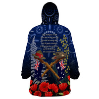 Anzac Wearable Blanket Hoodie Australia Aboriginal Mix New Zealand Slouch Hats LT7 - Polynesian Pride