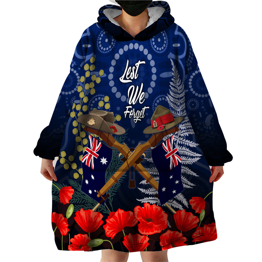Anzac Wearable Blanket Hoodie Australia Aboriginal Mix New Zealand Slouch Hats LT7 - Polynesian Pride