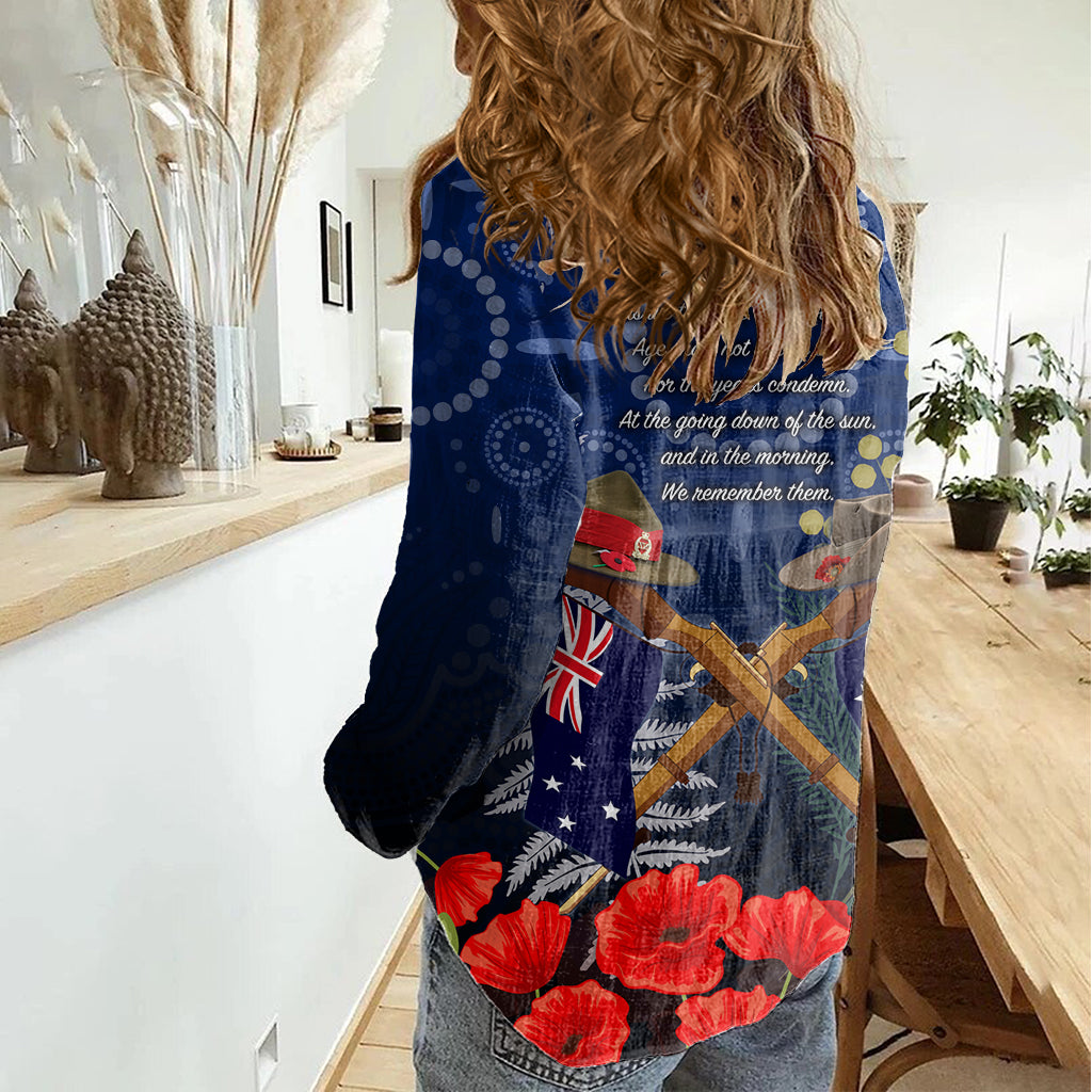 Anzac Women Casual Shirt Australia Aboriginal Mix New Zealand Slouch Hats LT7 - Polynesian Pride