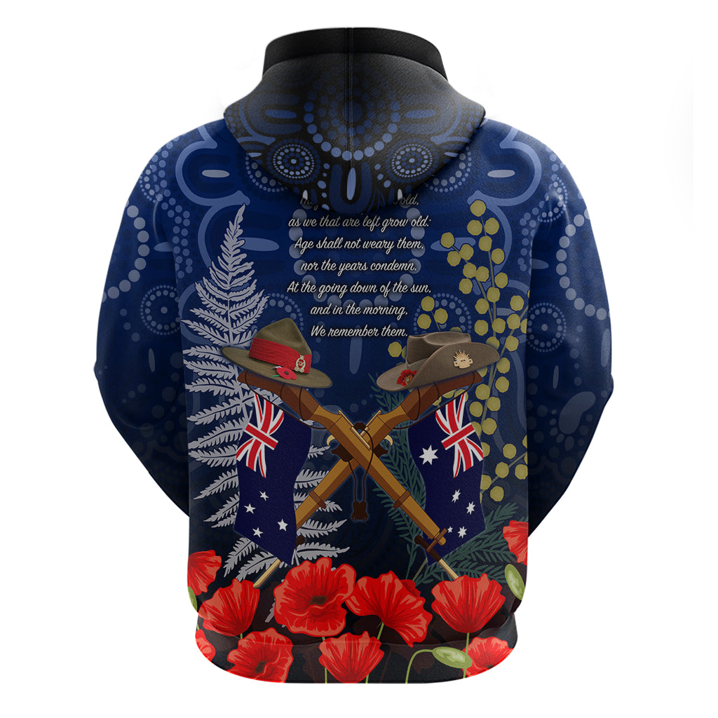 Anzac Zip Hoodie Australia Aboriginal Mix New Zealand Slouch Hats LT7 - Polynesian Pride