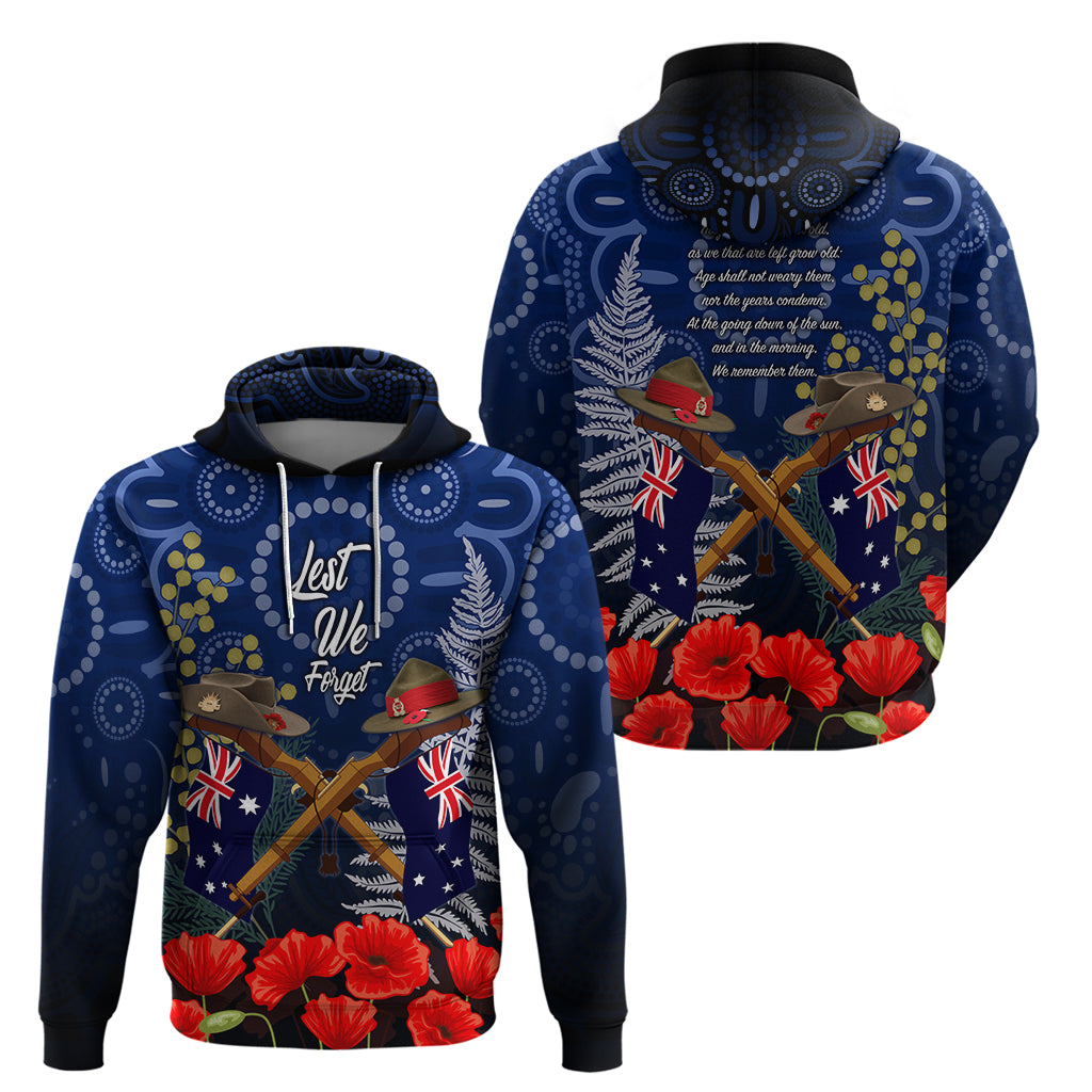 Anzac Zip Hoodie Australia Aboriginal Mix New Zealand Slouch Hats LT7 - Polynesian Pride