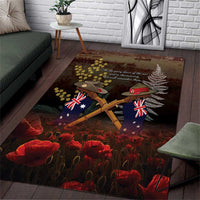 Australia - New Zealand ANZAC Area Rug Gallipoli ANZAC Cove Landing LT7 Black - Polynesian Pride