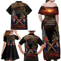 Australia - New Zealand ANZAC Family Matching Off Shoulder Maxi Dress and Hawaiian Shirt Gallipoli ANZAC Cove Landing LT7 - Polynesian Pride