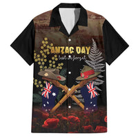 Australia - New Zealand ANZAC Family Matching Tank Maxi Dress and Hawaiian Shirt Gallipoli ANZAC Cove Landing LT7 Dad's Shirt - Short Sleeve Black - Polynesian Pride