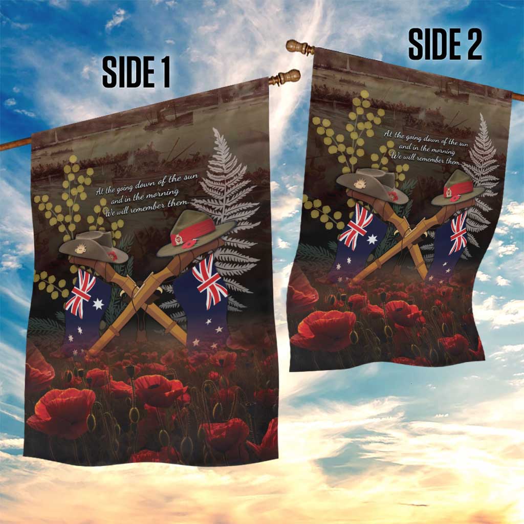 Australia - New Zealand ANZAC Garden Flag Gallipoli ANZAC Cove Landing LT7 - Polynesian Pride