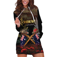 Australia - New Zealand ANZAC Hoodie Dress Gallipoli ANZAC Cove Landing LT7 Black - Polynesian Pride