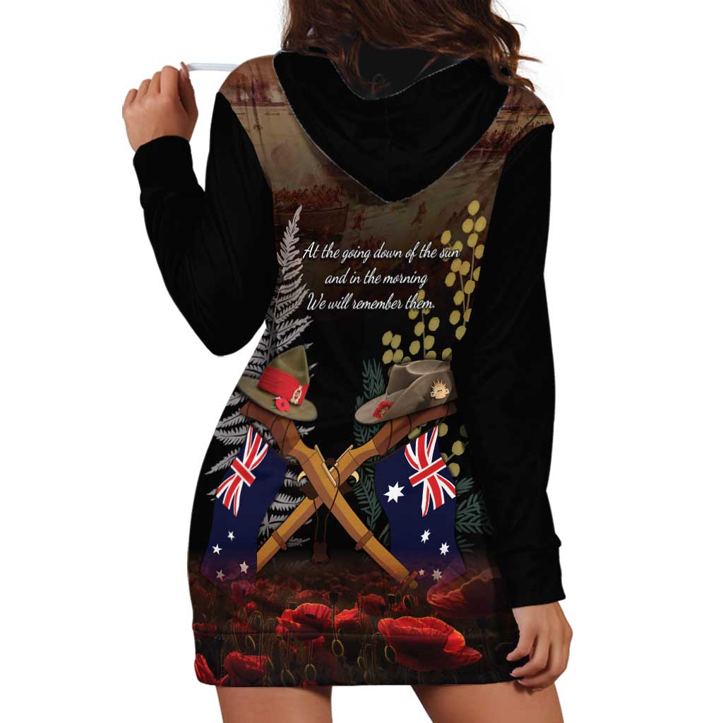 Australia - New Zealand ANZAC Hoodie Dress Gallipoli ANZAC Cove Landing LT7 - Polynesian Pride