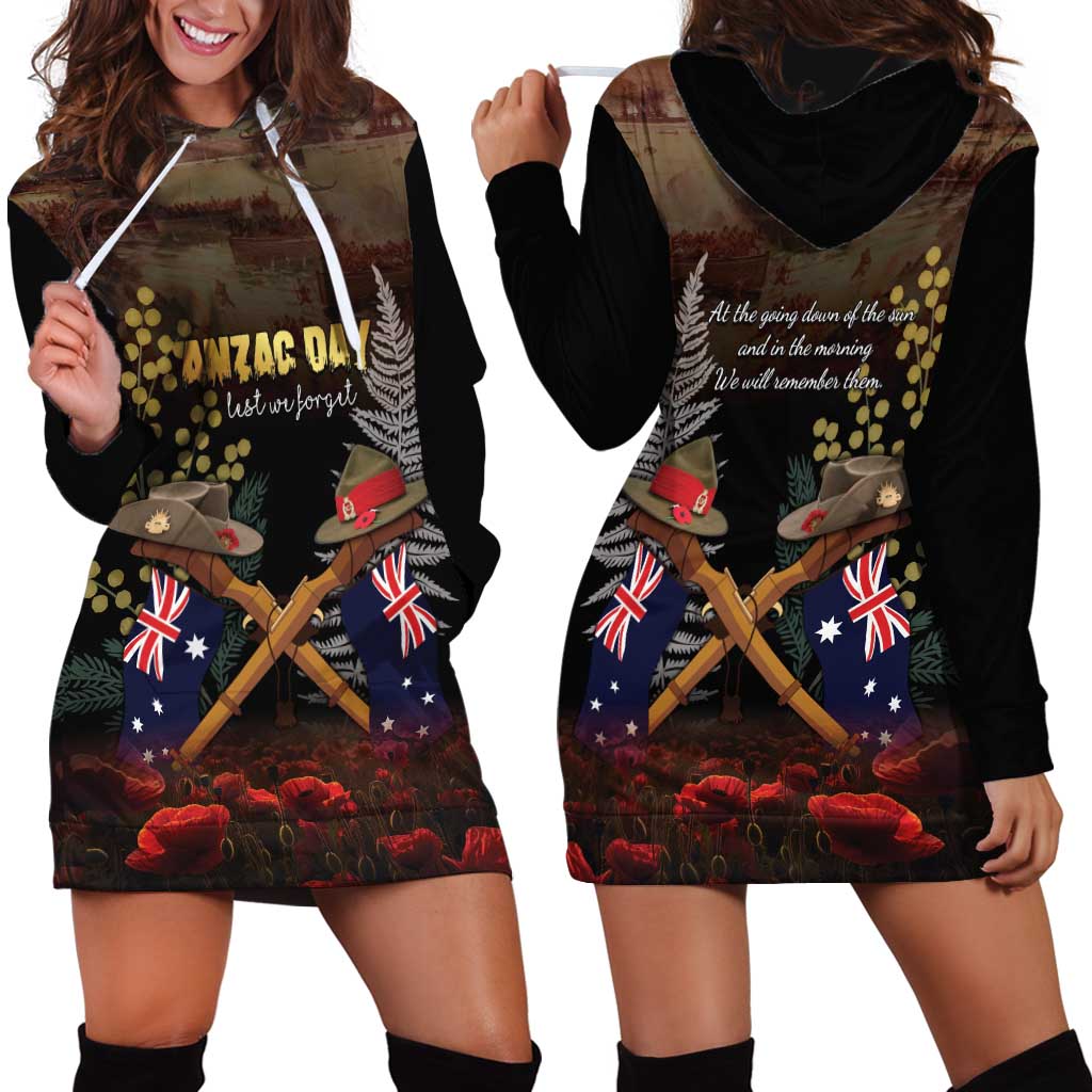 Australia - New Zealand ANZAC Hoodie Dress Gallipoli ANZAC Cove Landing LT7 - Polynesian Pride