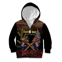 Australia - New Zealand ANZAC Kid Hoodie Gallipoli ANZAC Cove Landing LT7 Zip Hoodie Black - Polynesian Pride
