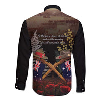 Australia - New Zealand ANZAC Long Sleeve Button Shirt Gallipoli ANZAC Cove Landing LT7 - Polynesian Pride