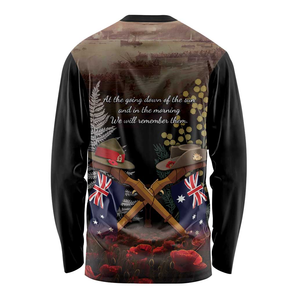 Australia - New Zealand ANZAC Long Sleeve Shirt Gallipoli ANZAC Cove Landing LT7 - Polynesian Pride