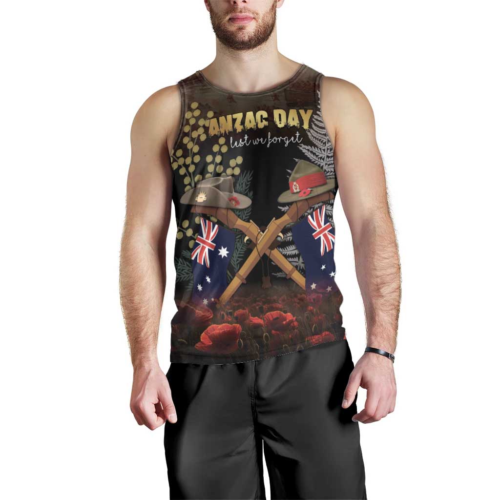 Australia - New Zealand ANZAC Men Tank Top Gallipoli ANZAC Cove Landing LT7 - Polynesian Pride